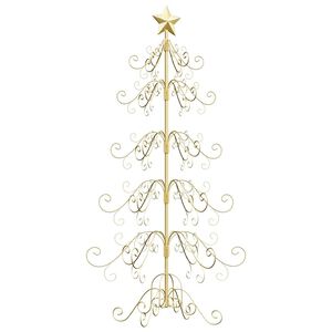 vidaXL Albero di Natale in metallo Oro 150 cm