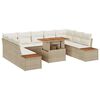 vidaXL Set Divano da Giardino 10 pz Beige polyrattan