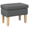 vidaXL Poggiapiedi Grigio Scuro 55 x 35 x 41 cm Tessuto