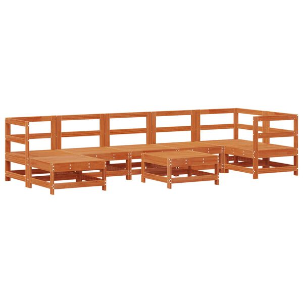 vidaXL Set Lounge da Giardino 8 pcs Marrone Cerato