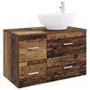 vidaXL Set di mobili per il bagno 2 pz Legno antico