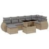 vidaXL Set Divano da Giardino 8 pz con Cuscini Beige in Polyrattan