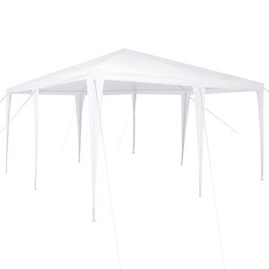 vidaXL Tenda Party Bianco 400 x 400 x 266 cm Polietilene e Acciaio