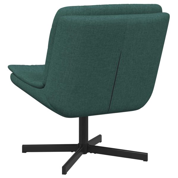 vidaXL Sedia girevole Verde Scuro 63 x 75 x 76 cm Tessuto