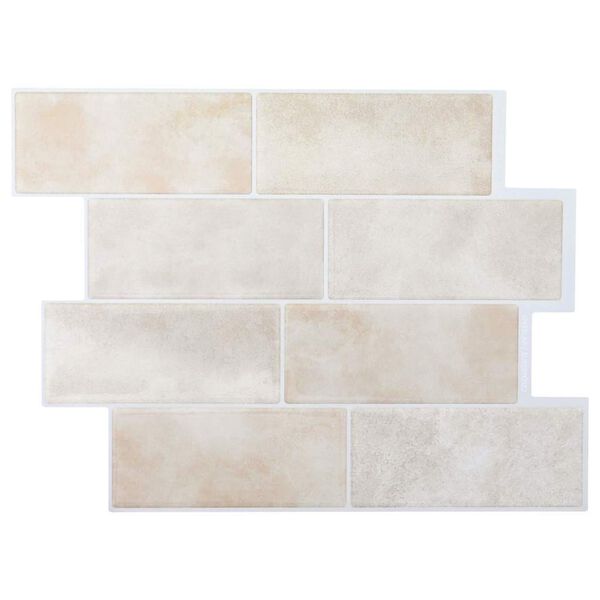 vidaXL Piastrella subway 10 pcs Marmo Beige 29.4 x 21.4 cm