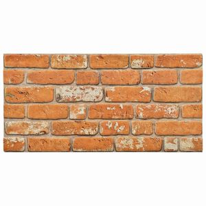 vidaXL Pannelli da parete 10 pz 100 x 50 cm Mattone Schiuma EPS