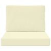 vidaXL Cuscino per divano da esterno 2 pcs Crema Poliestere