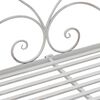 vidaXL Panchina da giardino con cuscino Bianco 104 x 54 x 93cm Acciaio