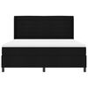 vidaXL Letto a molle con materasso Nero 180 x 200 cm Tessuto