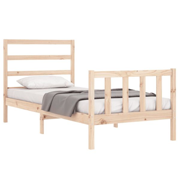 vidaXL Letto senza Materasso 90x190 cm in Legno Massello di Pino