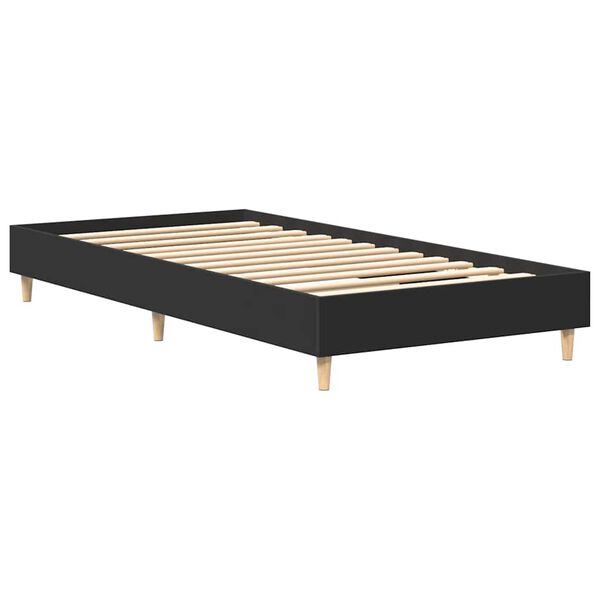 vidaXL Giroletto Nero senza Materasso 100x200 cm in Legno Multistrato