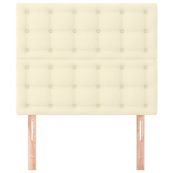 vidaXL Testiera Crema 80x5x118/128 cm Similpelle