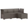 vidaXL Divano da giardino 4 posti aspetto rattan PP Grigio Chiaro