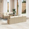 vidaXL Set Divano da Giardino 8 pcs Beige Rattan in Polipropilene