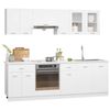 vidaXL Set Armadi da Cucina 8 pz Lyon Bianco in Legno Multistrato