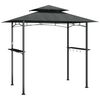 vidaXL Gazebo Barbecue Ripiani Laterali Antracite 240x150x243 Acciaio