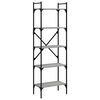 vidaXL Libreria Grigio Sonoma 5 Ripiani 56x31,5x174 cm Multistrato