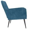 vidaXL Poltrona Blu 62x79x79 cm Velluto