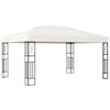vidaXL Gazebo con Stringa di Luci LED 3x4 m in Tessuto Crema