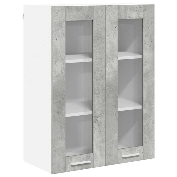 vidaXL Armadio pensile con porta Grigio cemento 60 x 31 x 80 cm