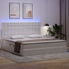 vidaXL Letto con contenitore e LED con led Bianco Puro 200 x 200 cm