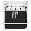 vidaXL Letto a Soppalco con Tende Bambini Bianco e Nero 80x200 cm Pino