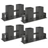 Aiuto per Impilare Legna 4 pcs Antracite 34 x 10 x 15 cm Acciaio