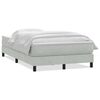vidaXL Giroletto a Molle con Materasso Grigio Chiaro 120x210cm Velluto