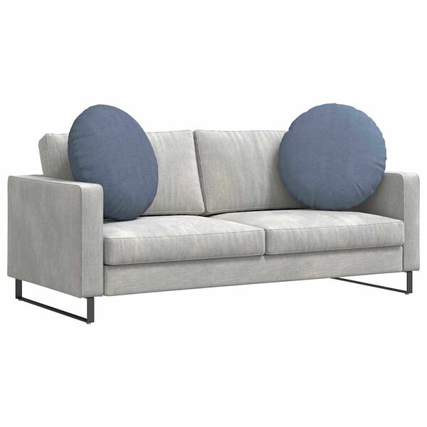 vidaXL Cuscini per Seduta 2 pcs Blu &Oslash; 60 cm Tessuto in Cords