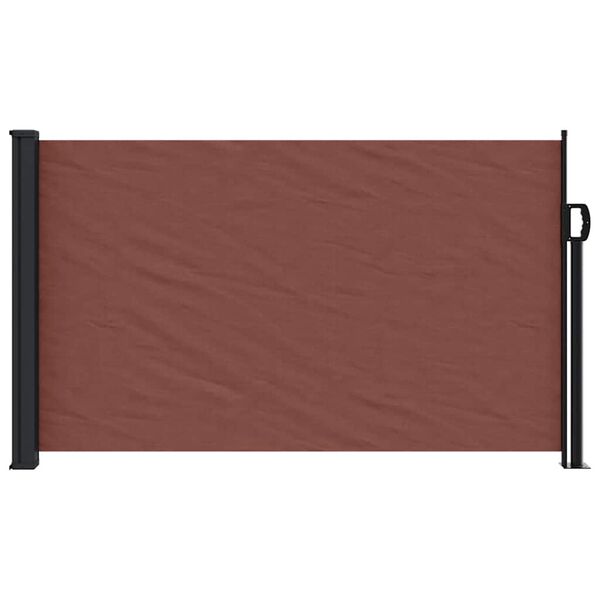 vidaXL Tenda da Sole Laterale Retrattile Marrone 117x300 cm
