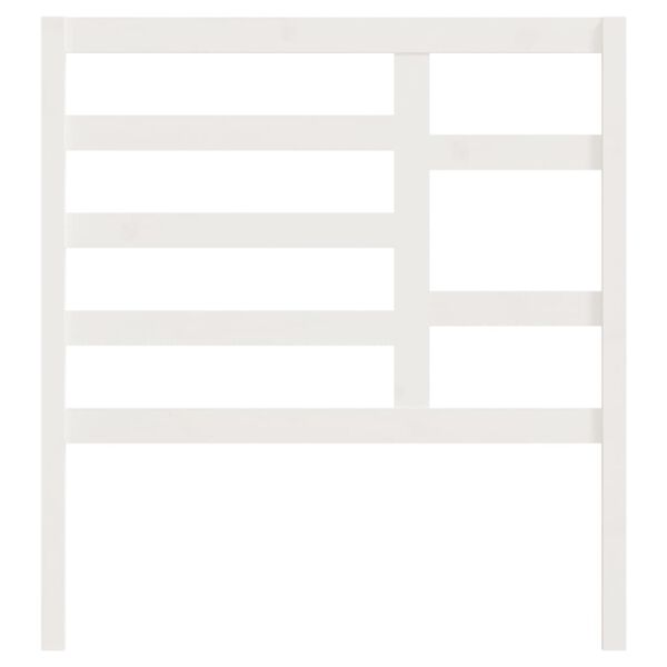 vidaXL Testiera per Letto Bianca 96x4x104 cm in Legno Massello di Pino