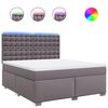 vidaXL Giroletto a Molle con Materasso Grgio 180x200 cm in Similpelle