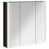 vidaXL Mobiletto per specchio da bagno Rovere Nero 73.5 x 15.5 x 70 cm