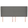 vidaXL Testiera ad Orecchio GrigioScuro 203x23x118/128cm in Tessuto