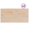 vidaXL Piani Tavolo 2 pz 70x35x2,5 cm Rettangolare Legno Massello Pino