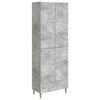 vidaXL Set di armadi 2 pz Grigio Cemento Legno ingegnerizzato