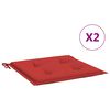 vidaXL Cuscini per Sedia 2 pz Rossi 50x50x3 cm in Tessuto Oxford