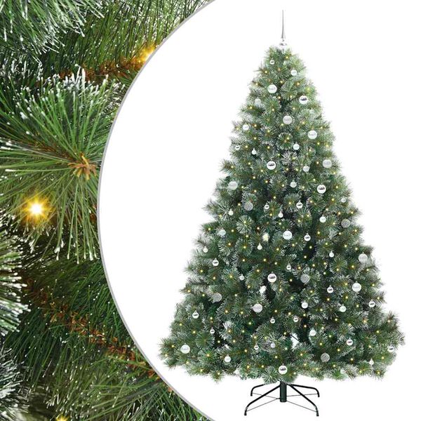 vidaXL Albero di Natale artificiale con 300 LED Verde 240 cm PE e PVC