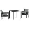 vidaXL Set da Pranzo per Giardino con cuscino 5 pcs Beige polyrattan