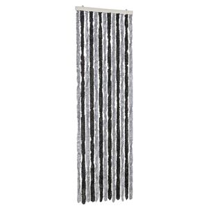 vidaXL Tenda Antimosche Grigia e Nera 56x185 cm in Ciniglia