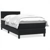 vidaXL Giroletto a Molle con Materasso Nero 100x210 cm in Velluto
