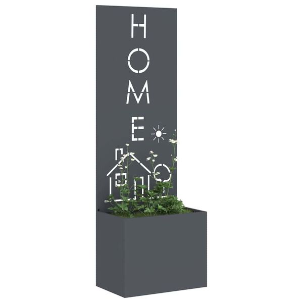 vidaXL Schermo per privacy in giardino Traforo Antracite 50 x 140 cm