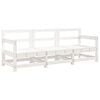 vidaXL Set Salotto da Giardino 3 pz Bianco in Legno Massello di Pino
