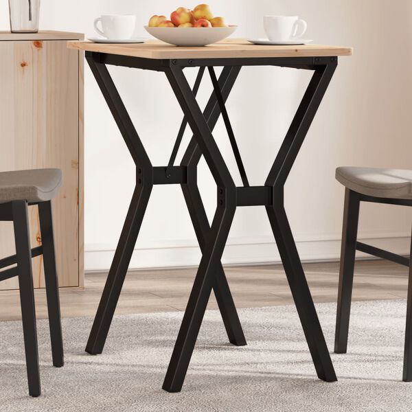 vidaXL Telaio Gambe a Y per Tavolo da Pranzo 60x40x73 cm in Acciaio