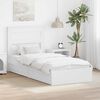 vidaXL Letto con Contenitore Bianco 75 x 190 cm Legno multistrato