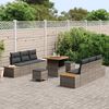 vidaXL Set Divano da Giardino con cuscino 9 pcs Grigio Poly Rattan