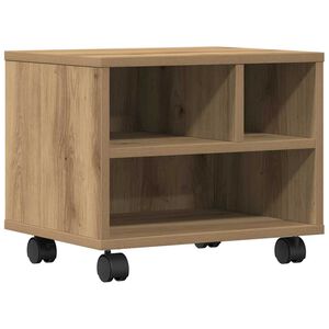 vidaXL Supporto per Stampante Rovere artigianale 41 x 32 x 34,5 cm