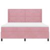vidaXL Letto a molle con materasso Rosa 180 x 200 cm Velluto