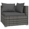 vidaXL Set Divani da Giardino 13 pz con Cuscini in Polyrattan Grigio