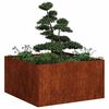 vidaXL Fioriera Arrugginita 80x80x40 cm in Acciaio Corten